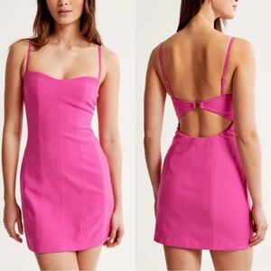 Abercrombie & Fitch Vibrant Pink Backless Dress-size S